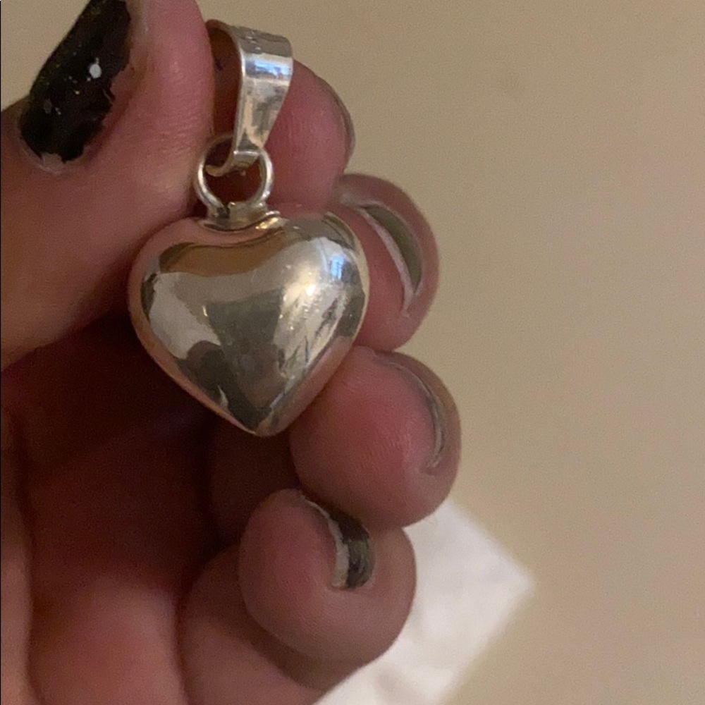 Sterling silver heart charm
